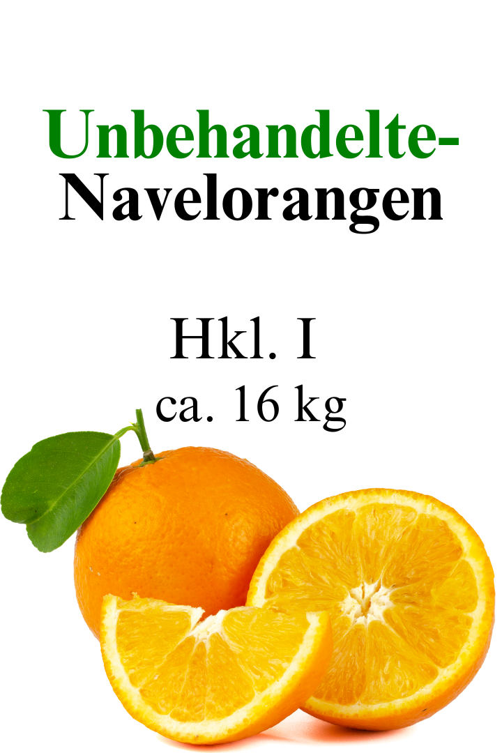 Unbehandelte-Navelorangen aus Ribera (Sizilien) Kiste Ca. 16kg
